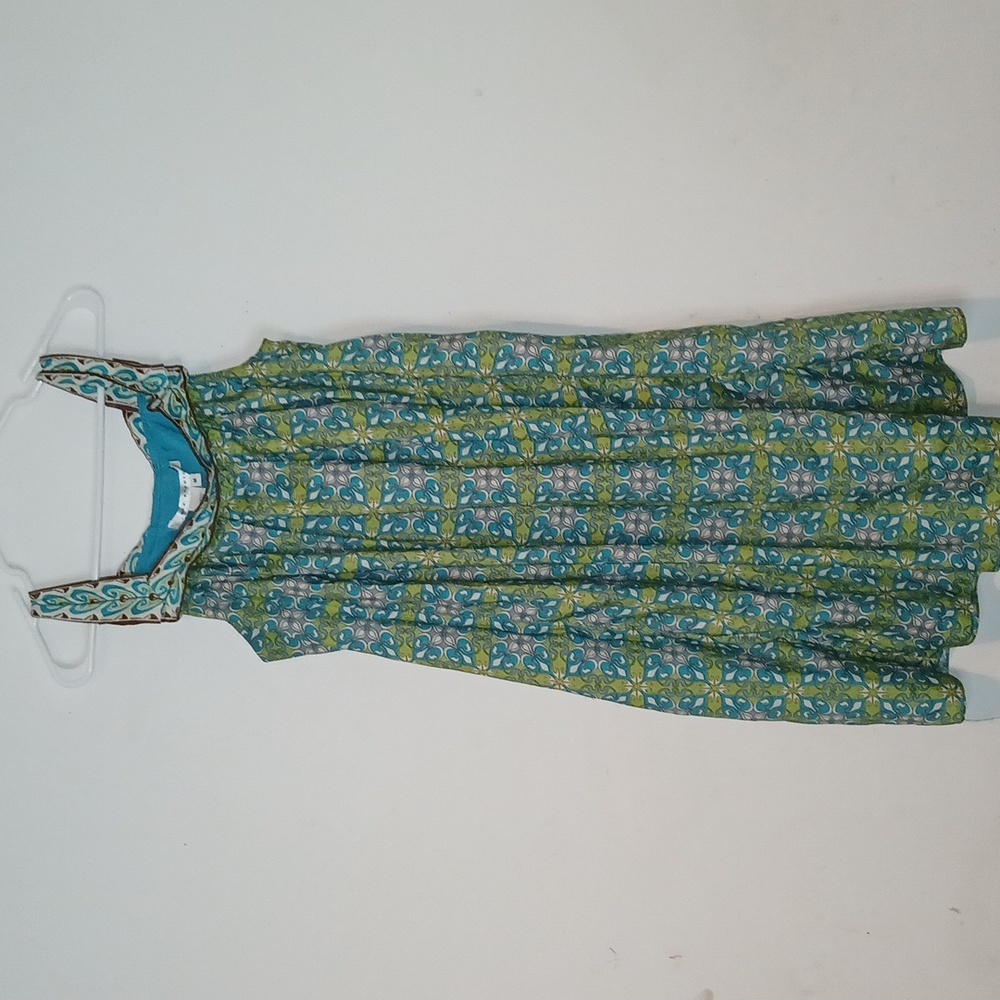 Max Studios Patterned square neckline Sleeveless Flare‎ Dress | Size: M